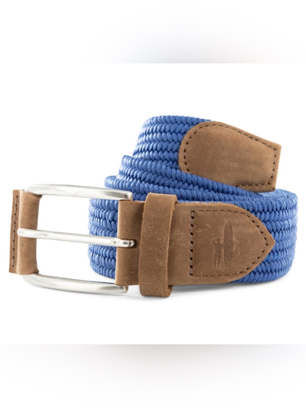 NEW JOHNNIE-O MENS LAGUNA BLUE WAXED COTTON STRETCH BELT GOLF SZ XL